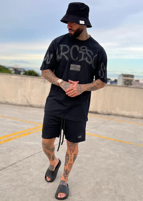 Conjunto Moletinho Over All Black