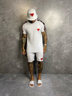 Conjunto Slim Camiseta E Shorts Branco