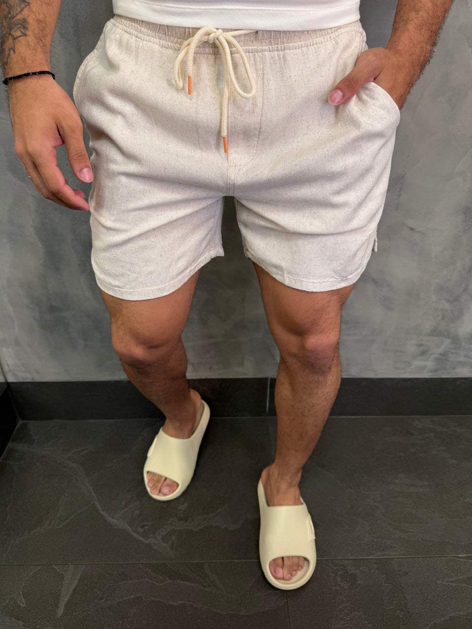 Short Linho Tradicional Kingejoe Natural