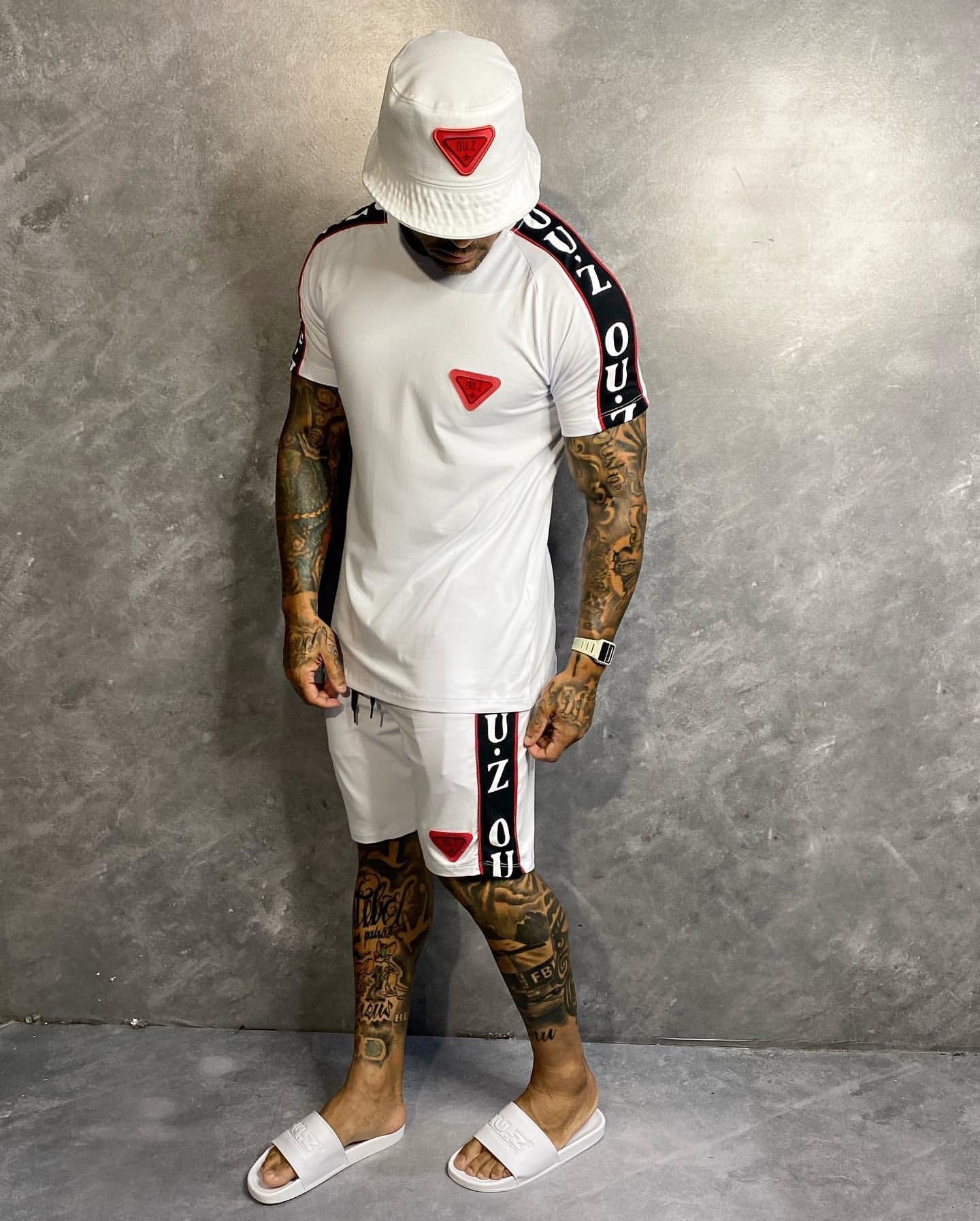 Conjunto Slim Camiseta E Shorts Branco