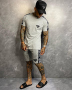 Conjunto Slim Lost Camiseta E Shorts Cinza