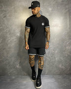Conjunto Slim Camiseta E Bermuda Soft Black