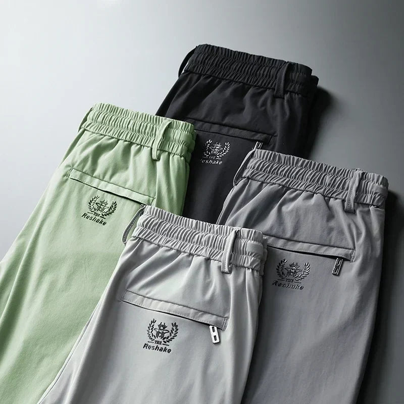 Fly Confort Calça Masculina Em Seda Gelo E Poliéster