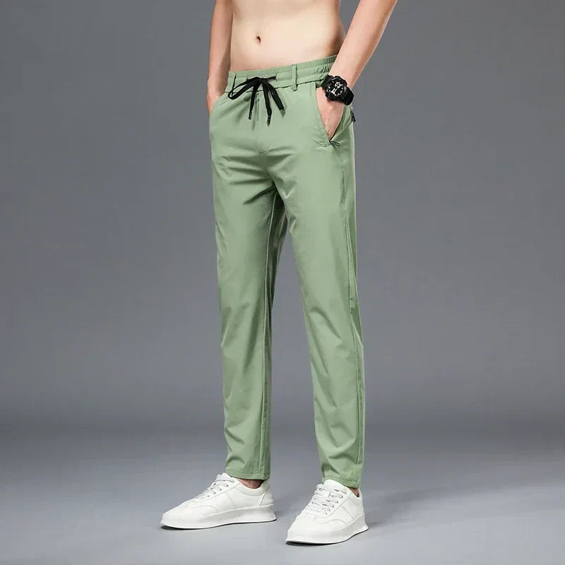 Fly Confort Calça Masculina Em Seda Gelo E Poliéster