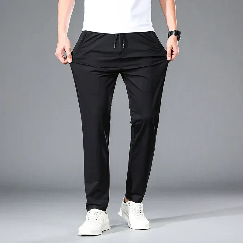 Fly Confort Calça Masculina Em Seda Gelo E Poliéster