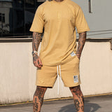 Conjunto Camisa Oversized Areia E Shorts