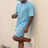 Conjunto Moletinho Over Azul Bebê