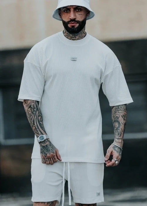 Conjunto Oversized Canelado All White