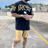 Conjunto Moletinho Over Preto E Areia