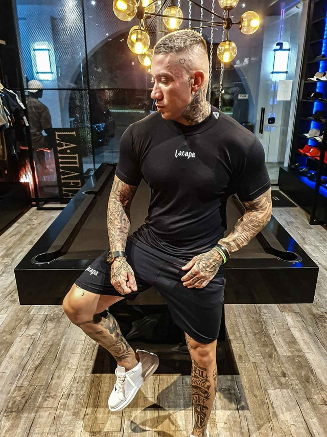 Conjunto Camiseta E Bermuda Soft Black