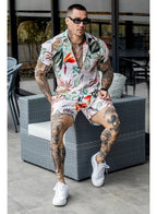 Conjunto Camisa Manga Curta Shorts Flowers Summer
