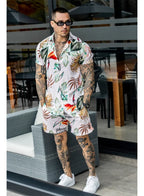 Conjunto Camisa Manga Curta Shorts Flowers Summer