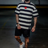 Conjunto Camiseta Listrada e Shorts