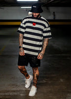 Conjunto Camiseta Listrada e Shorts