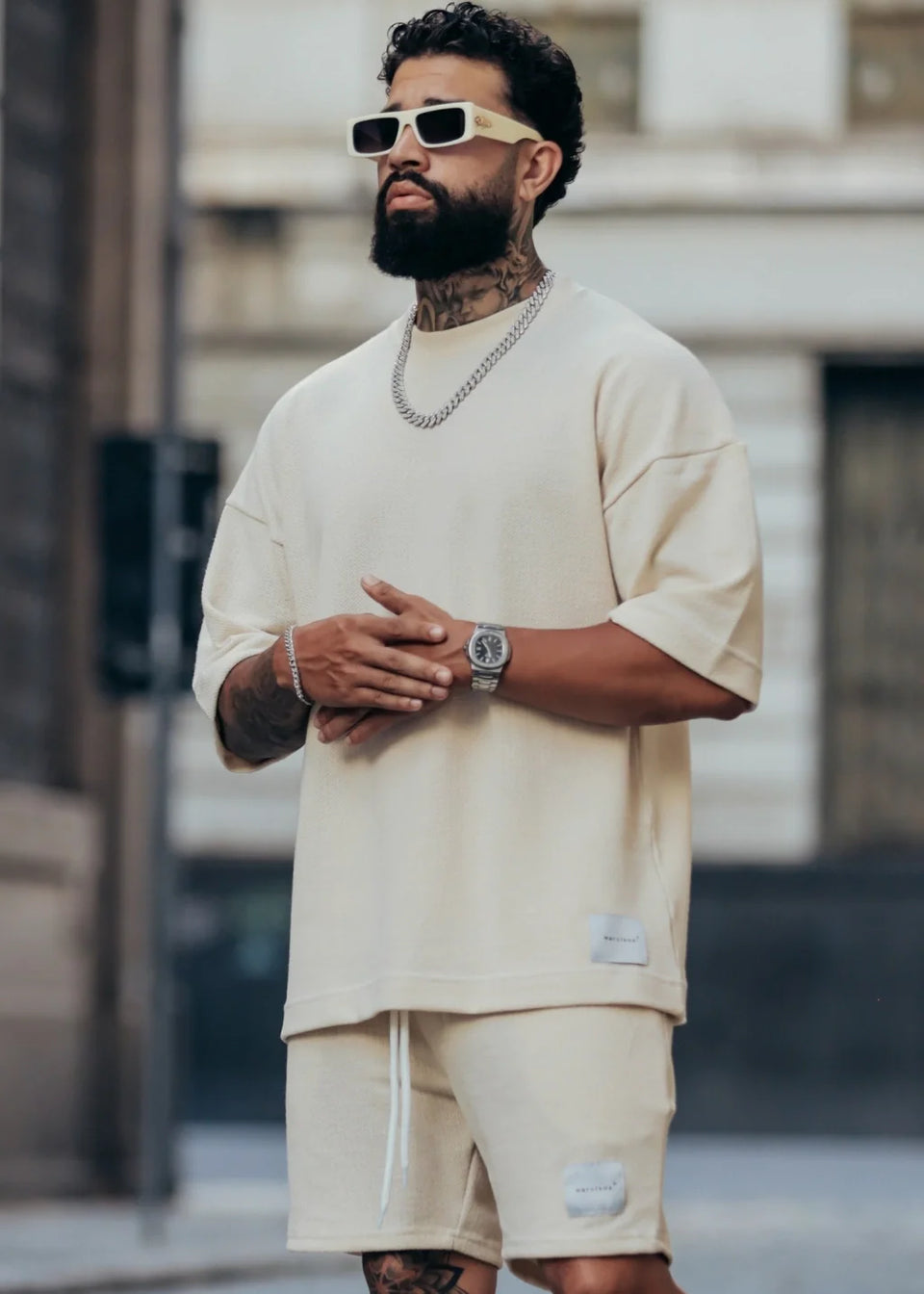 Conjunto Oversized Texturizada Bege