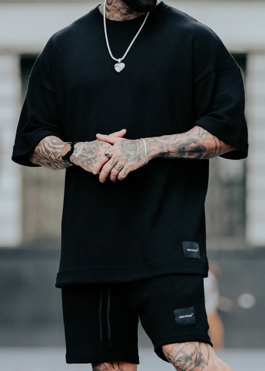 Conjunto Oversized Texturizada Preta