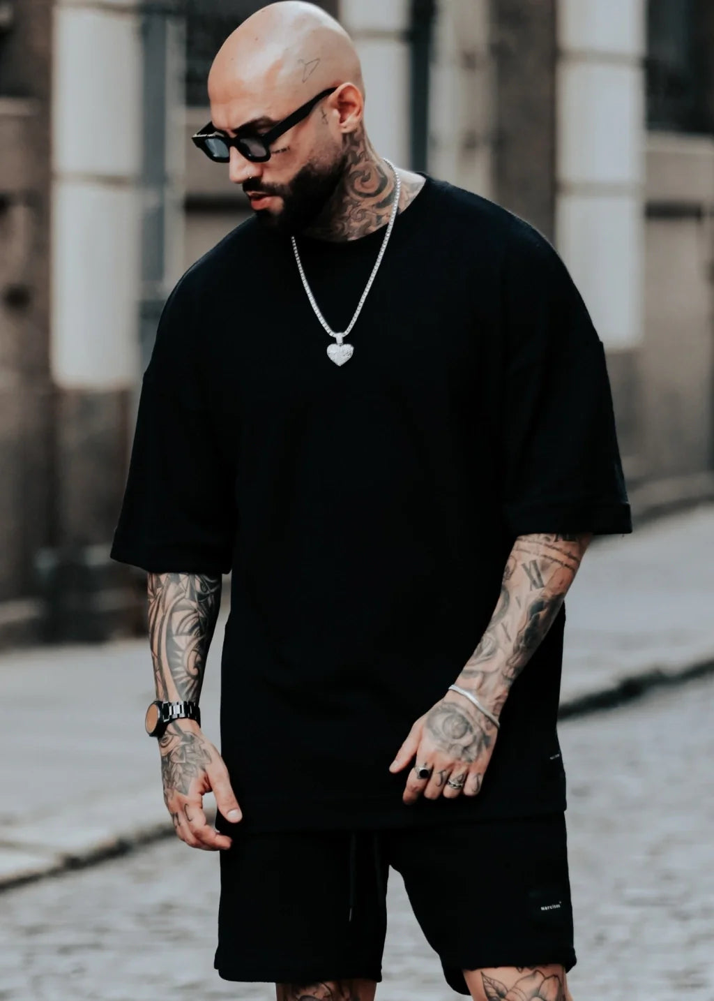 Conjunto Oversized Texturizada Preta