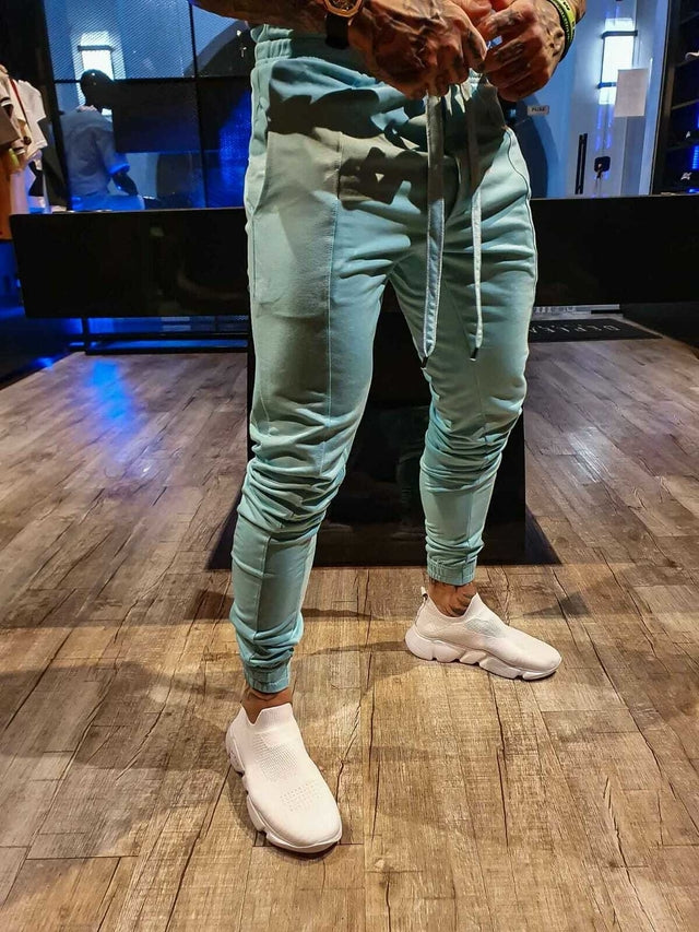 Calça Moletinho Slim Water Green